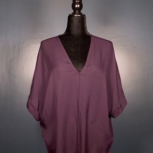 VINCE. 100% Silk Blouse Size Small Purple
